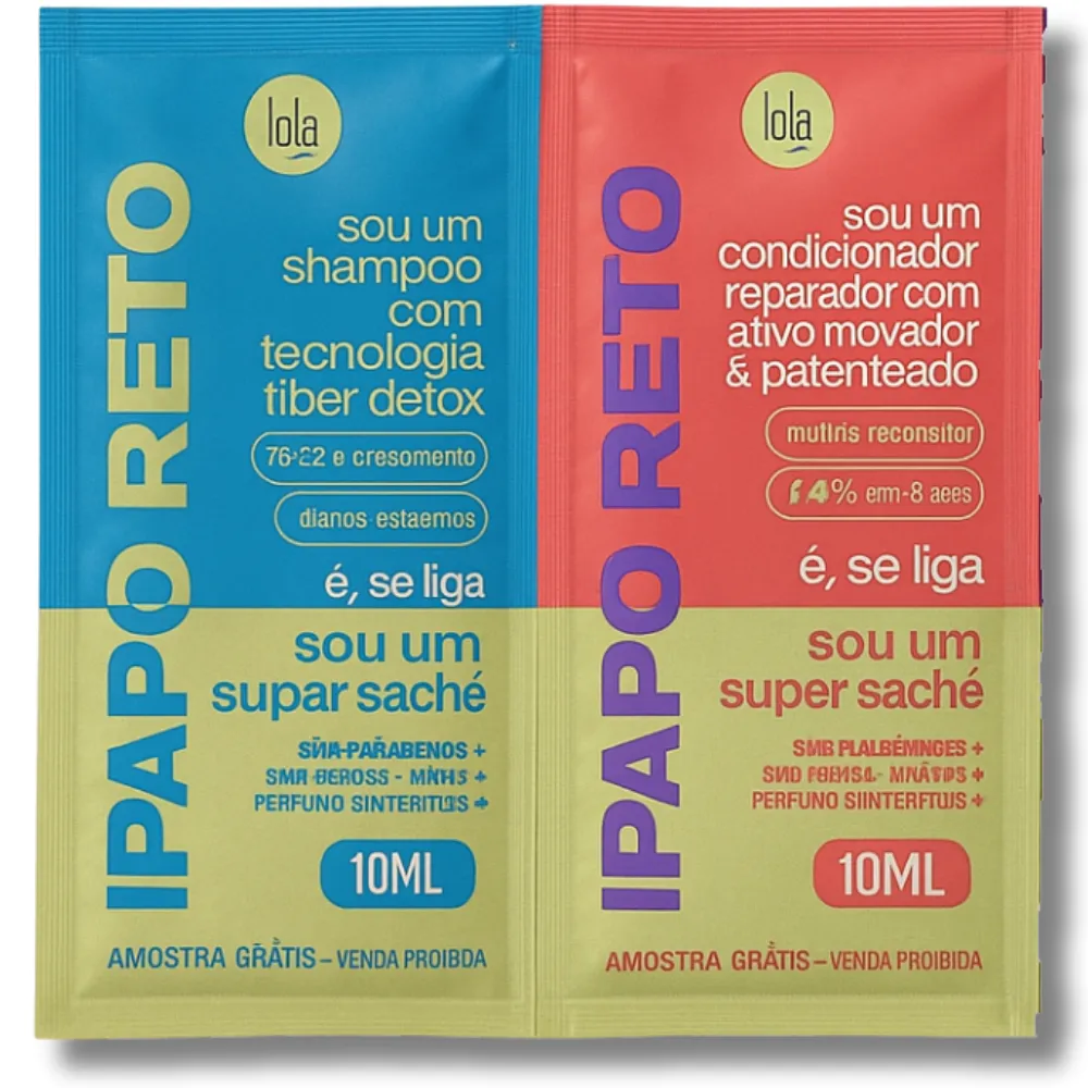 Muestras pack Lola Cosmetics Papo Reto Champú y Acondicionador 20ml